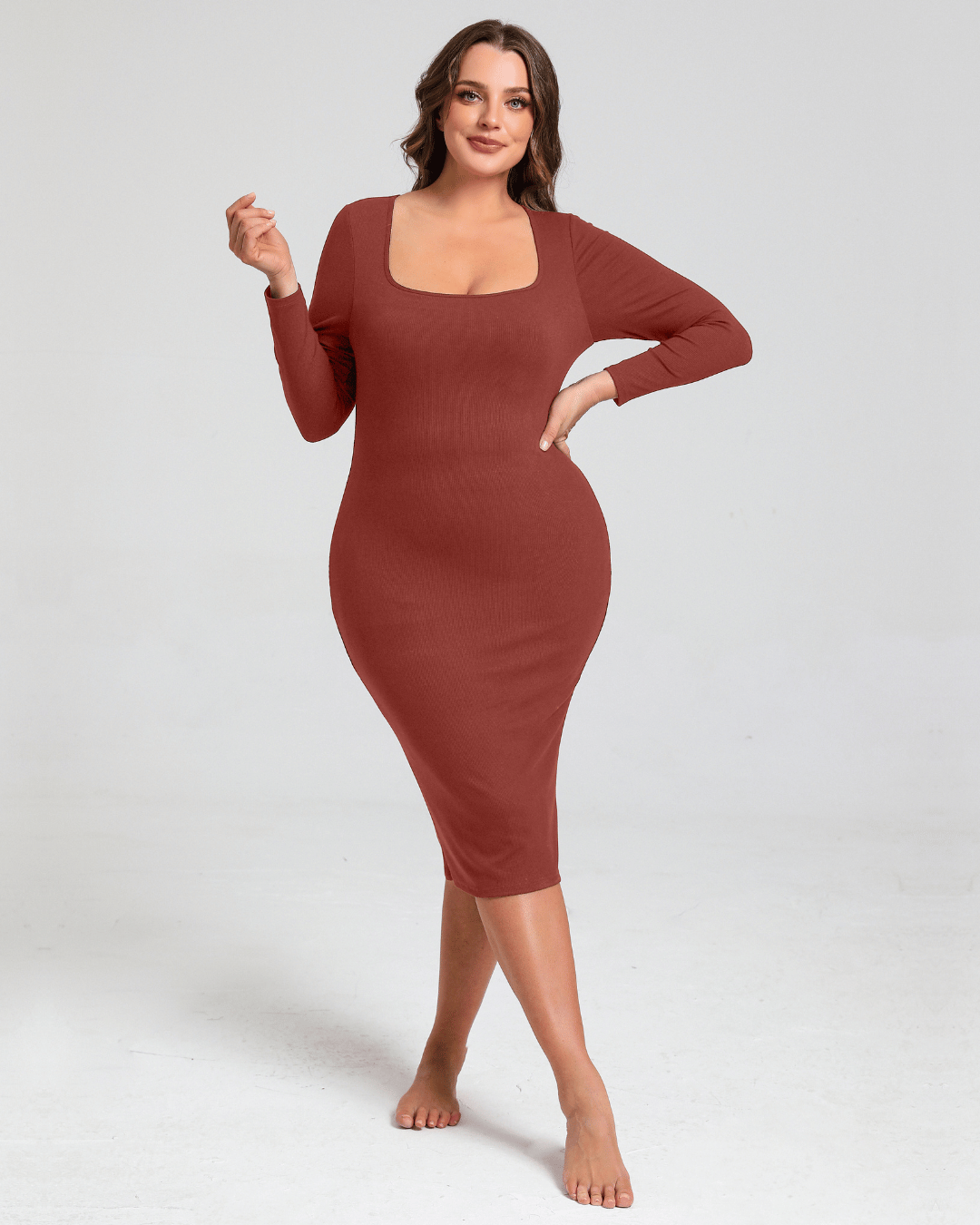 Valeria Sculpt Midi Dress