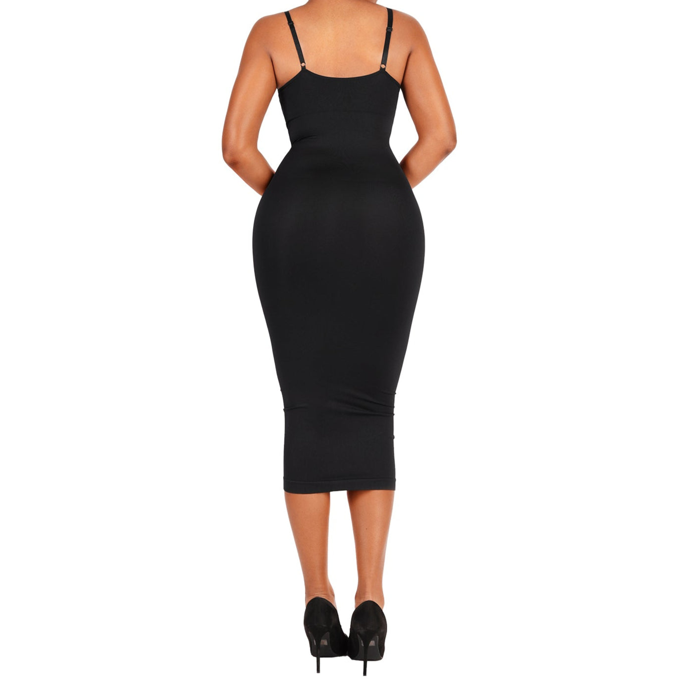 Grace shaping dress with spaghetti straps and V-neck