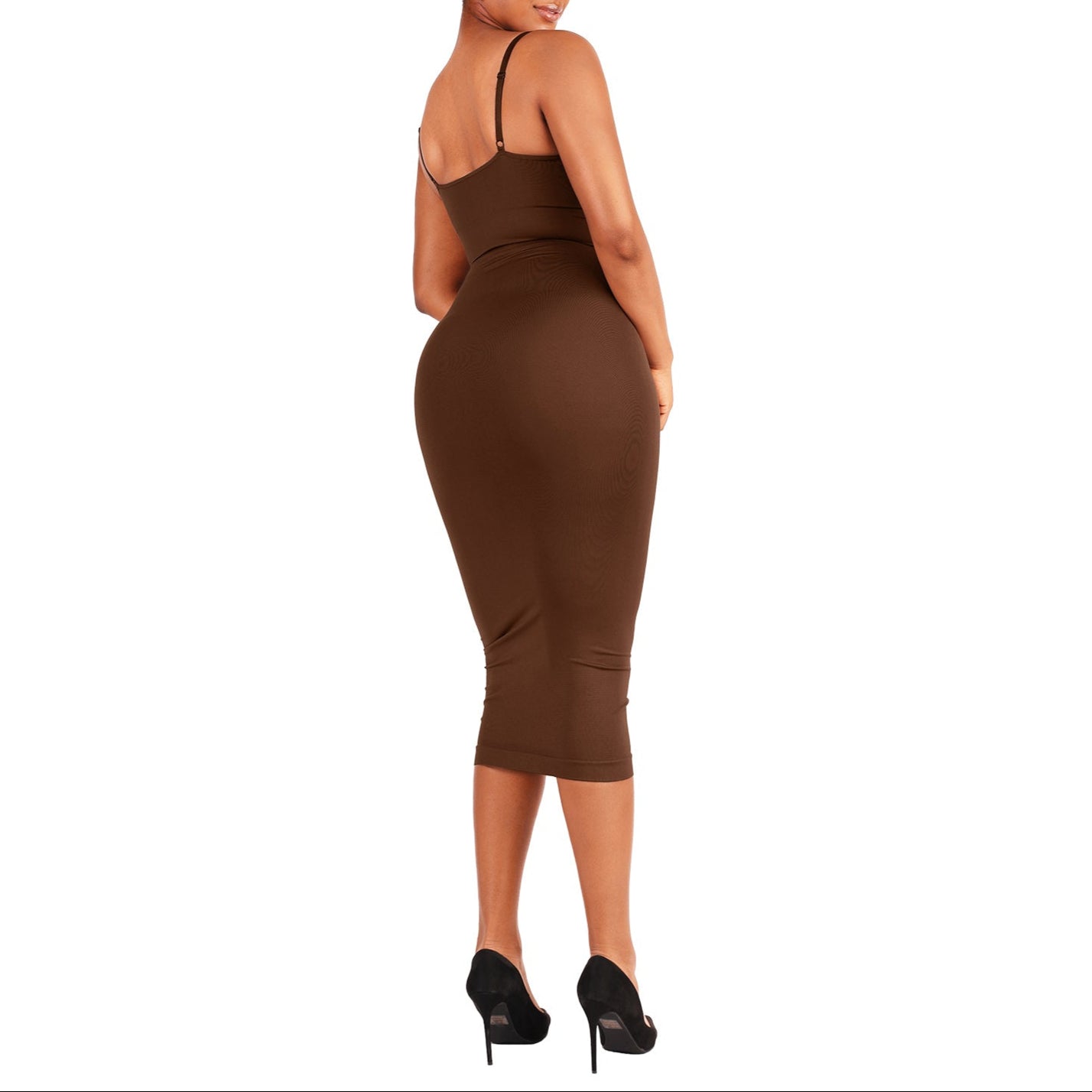 Grace shaping dress with spaghetti straps and V-neck