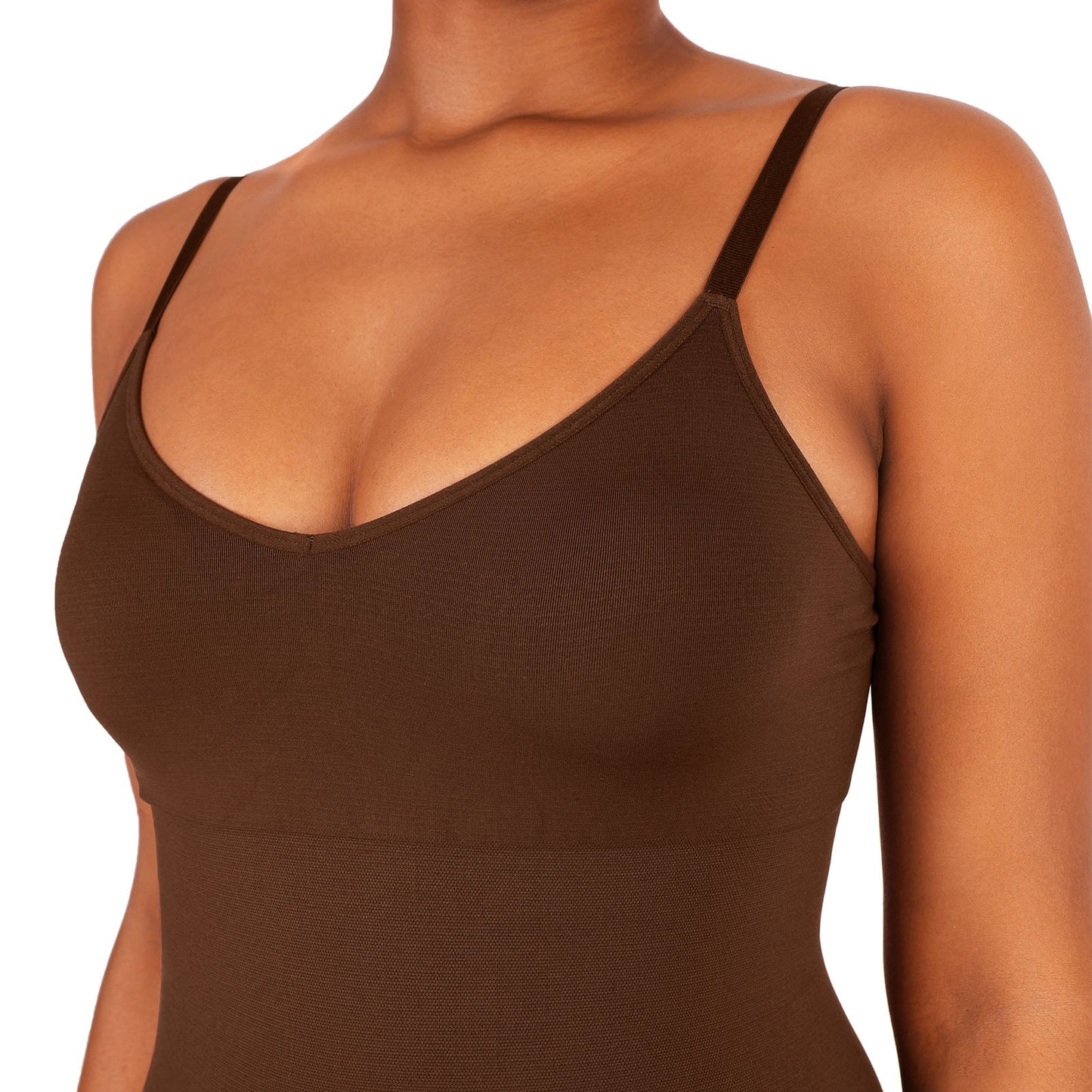 Grace shaping dress with spaghetti straps and V-neck