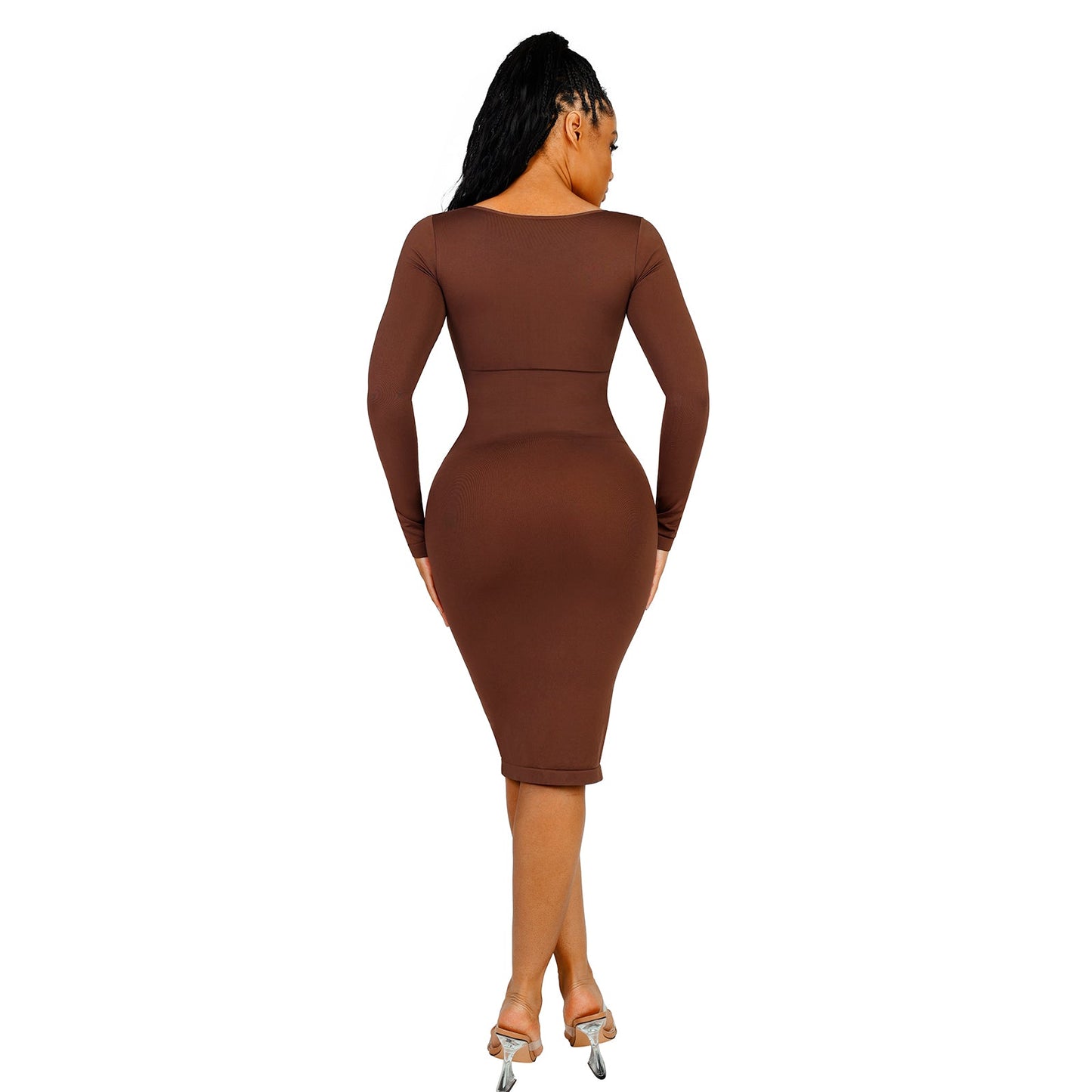 Serena Square Neck Long Sleeve Dress