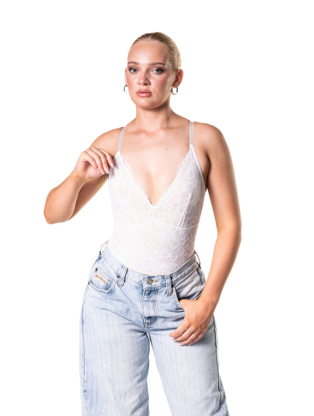 Jazz shapewear bodysuit with lacing