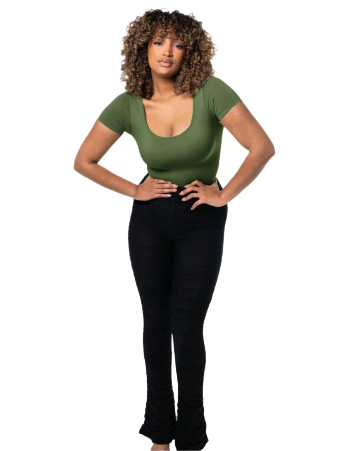 Julia string bodysuit with square neckline