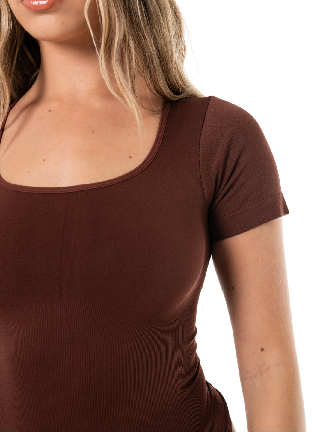 Julia string bodysuit with square neckline