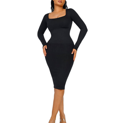 Serena Square Neck Long Sleeve Dress 