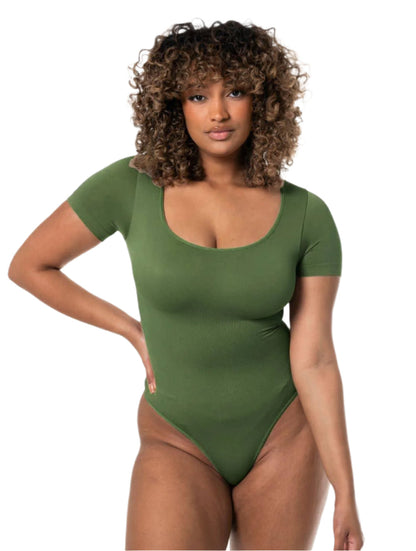 Julia string bodysuit with square neckline