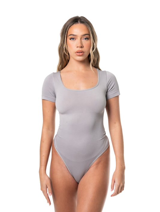 Julia string bodysuit with square neckline